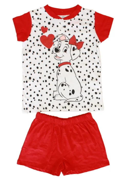 pigiama di colore rosso da bambina della carica dei 101