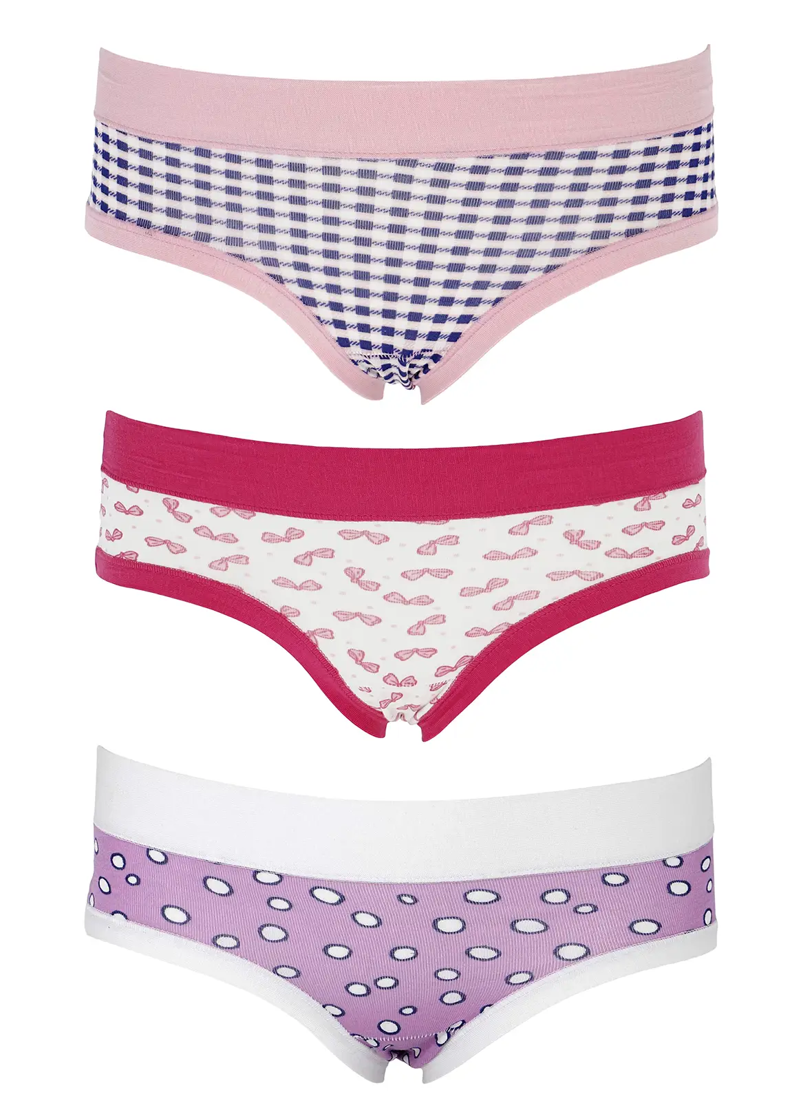 slip colorati in cotone da bambina