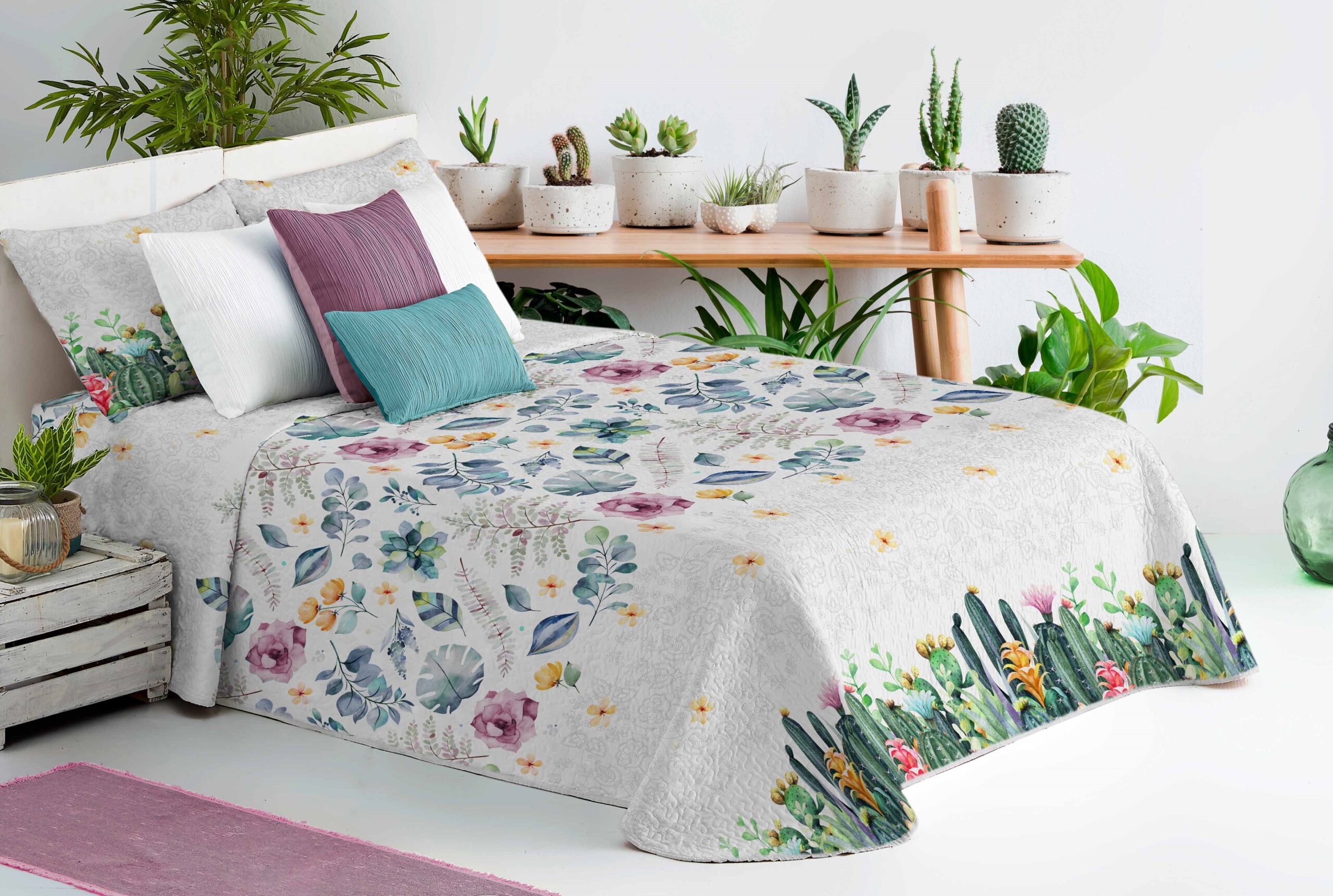 lenzuola floreale colorato per letto matrimoniale