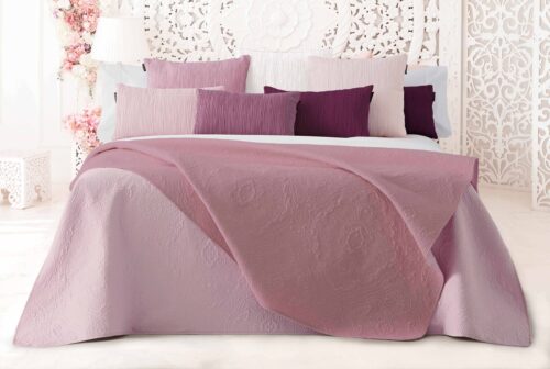 coprilenzuola rosa per letto matrimoniale