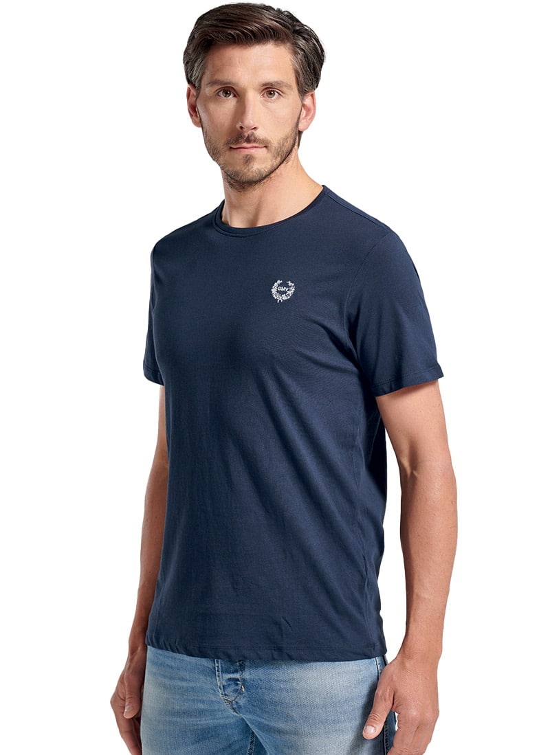 t-shirt maschile di colore blu
