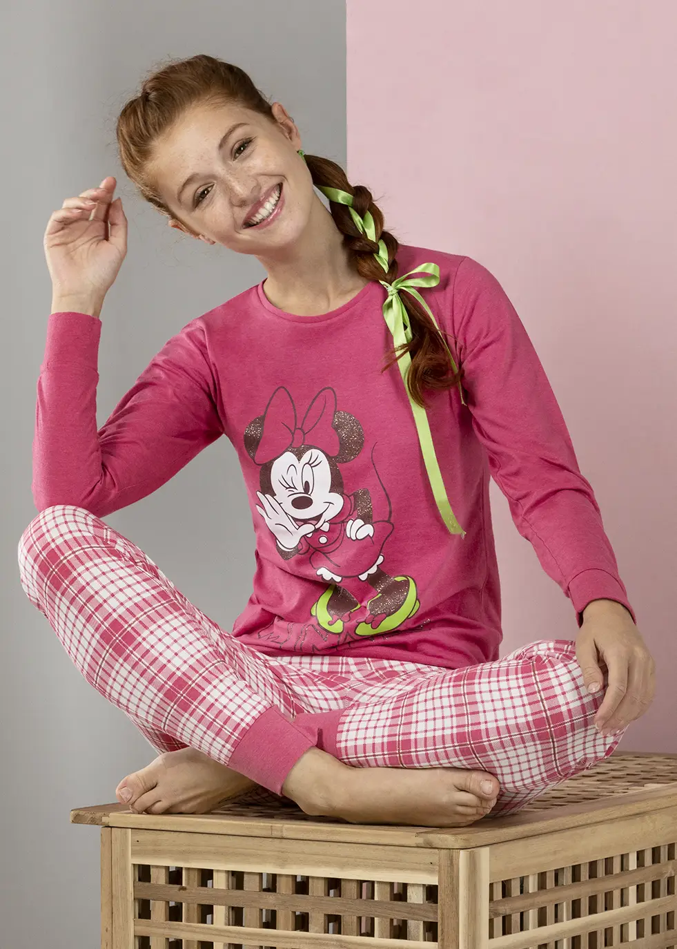 pigiama fucsia di minnie della disney