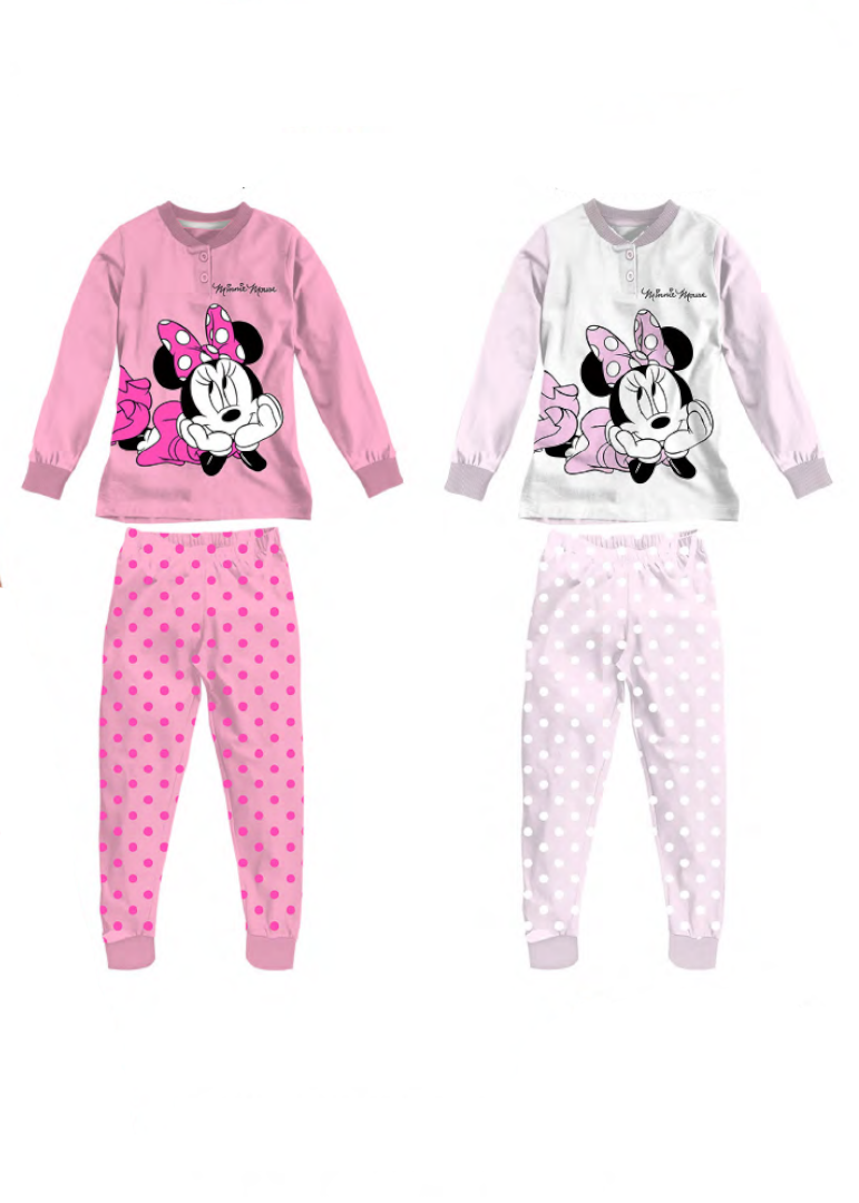 pigiami di minnie della disney da bambine