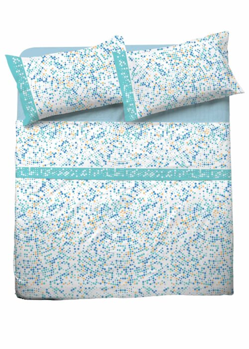 lenzuola con pallini per letto matrimoniale