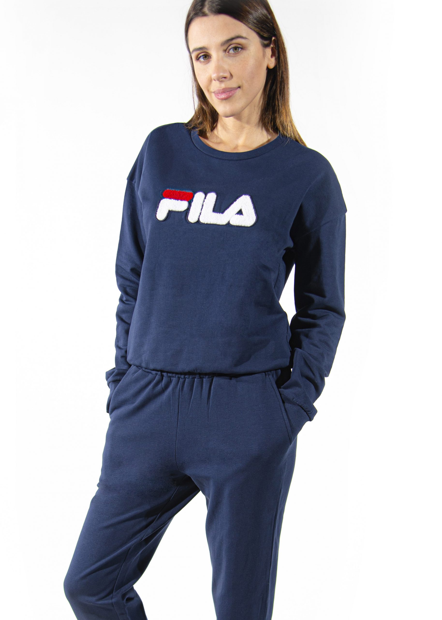 tuta sportiva fila di colore blu da donna