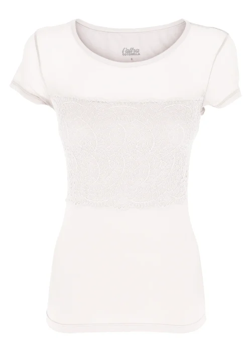 maglia da donna con corpetto in pizzo