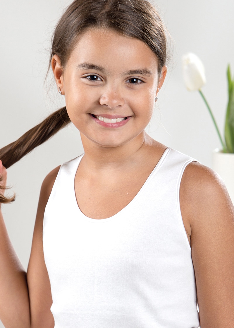 maglia intima in cotone per bambina di enrico coveri