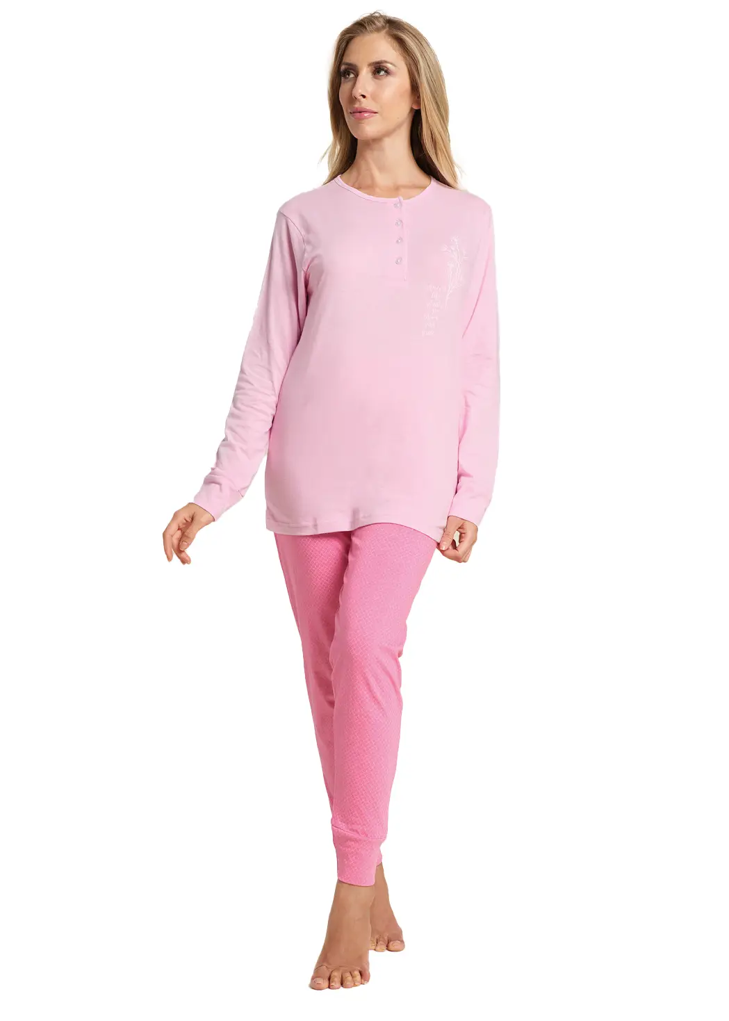 pigiama invernale di colore rosa