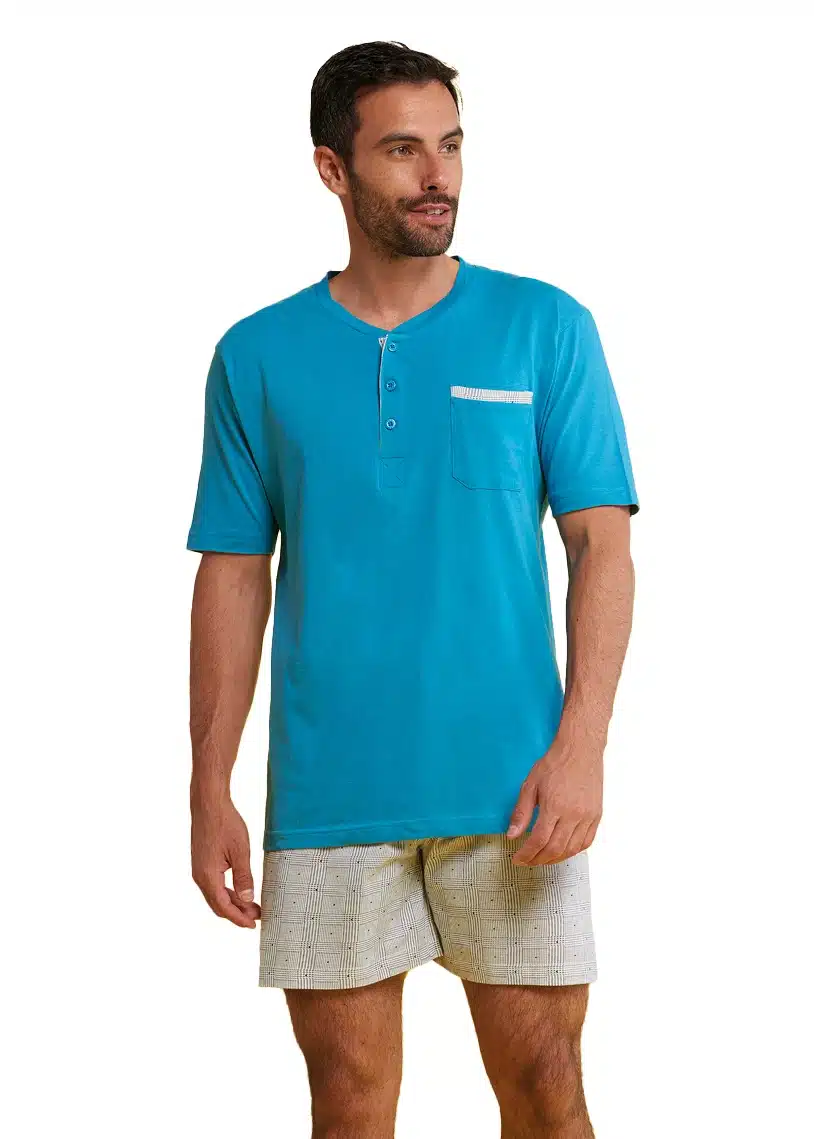 pigiama azzurro calibrato da uomo