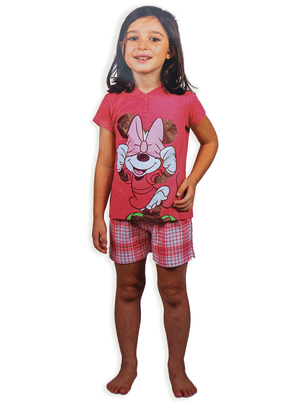 pigiama di colore fucsia della disney con minnie