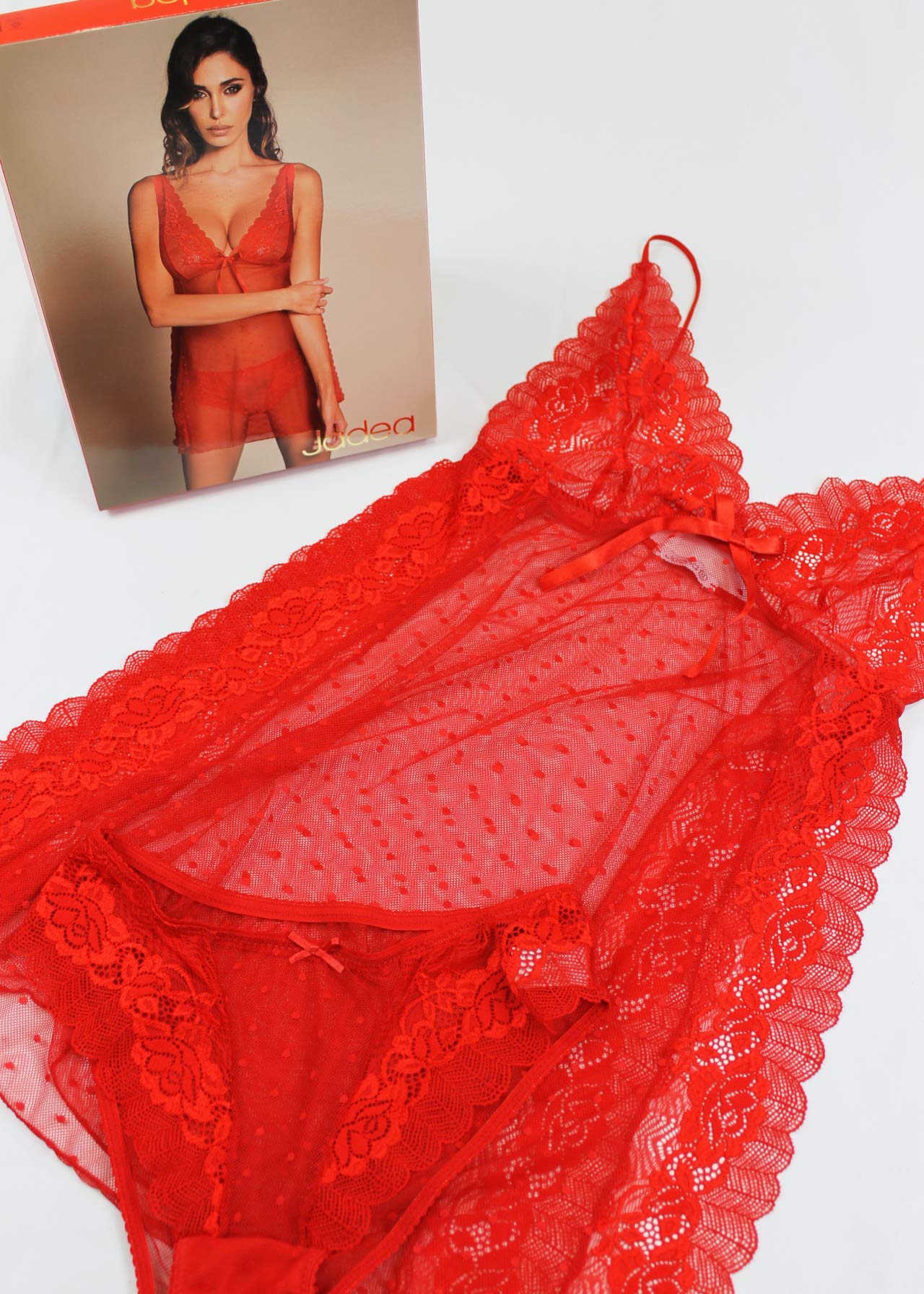 coordinato intimo sexy femminile natalizio trasparente