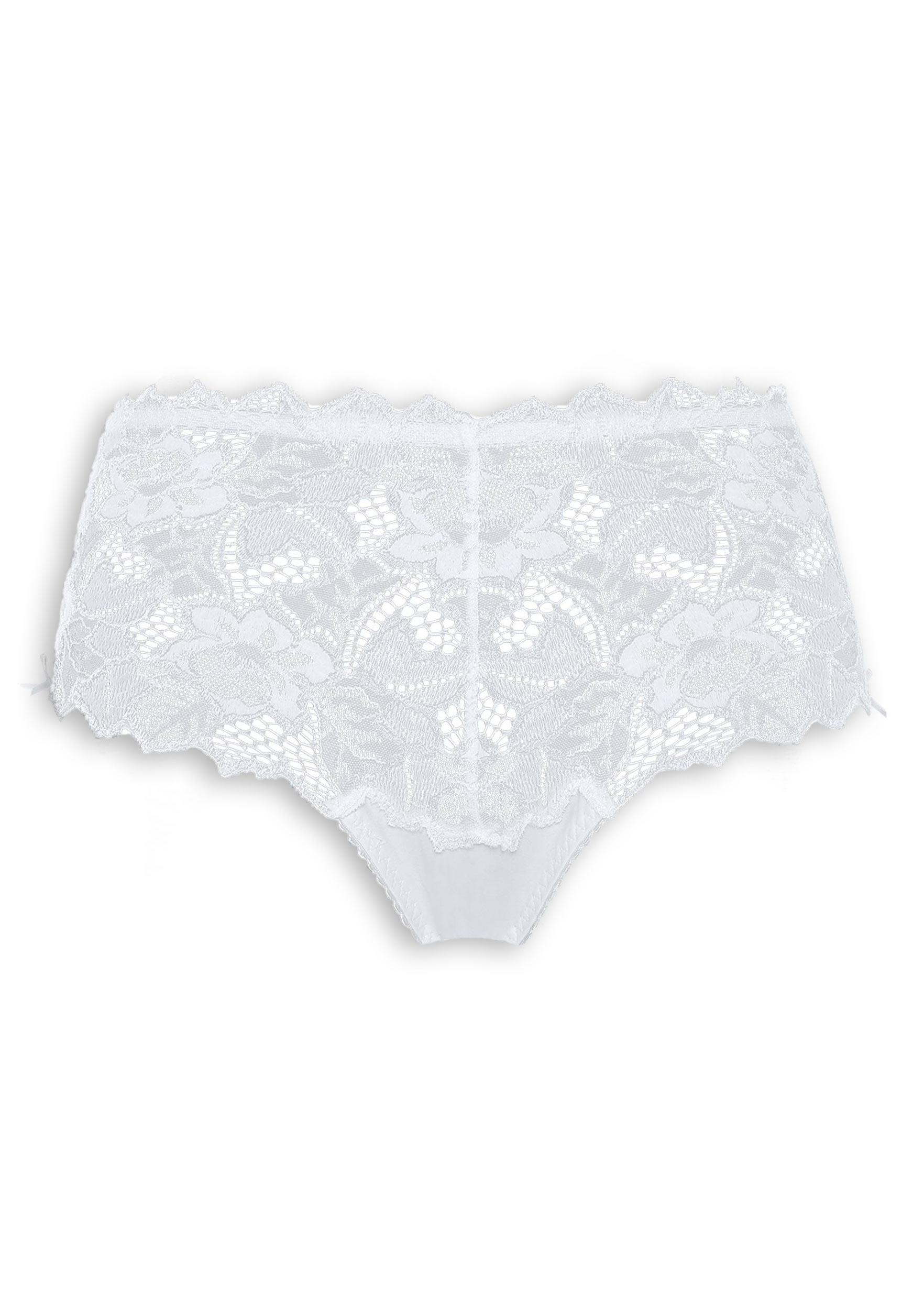 culotte di pizzo di colore bianco