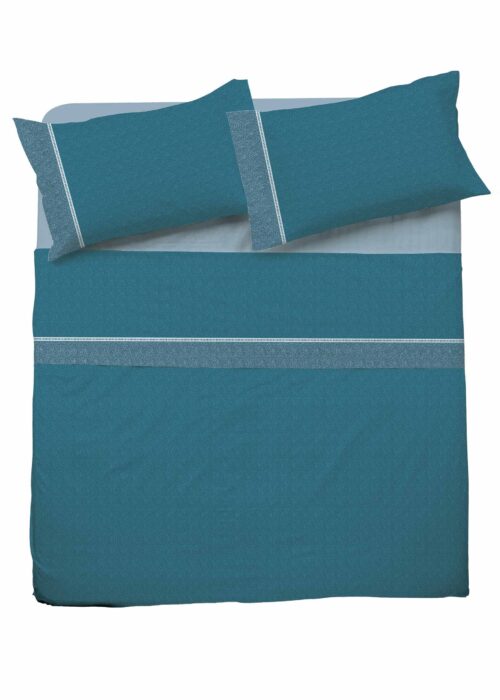 lenzuola per letto matrimoniale di colore turchese