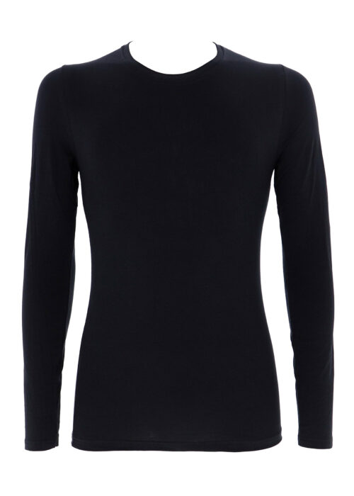 maglietta girocollo di colore nero