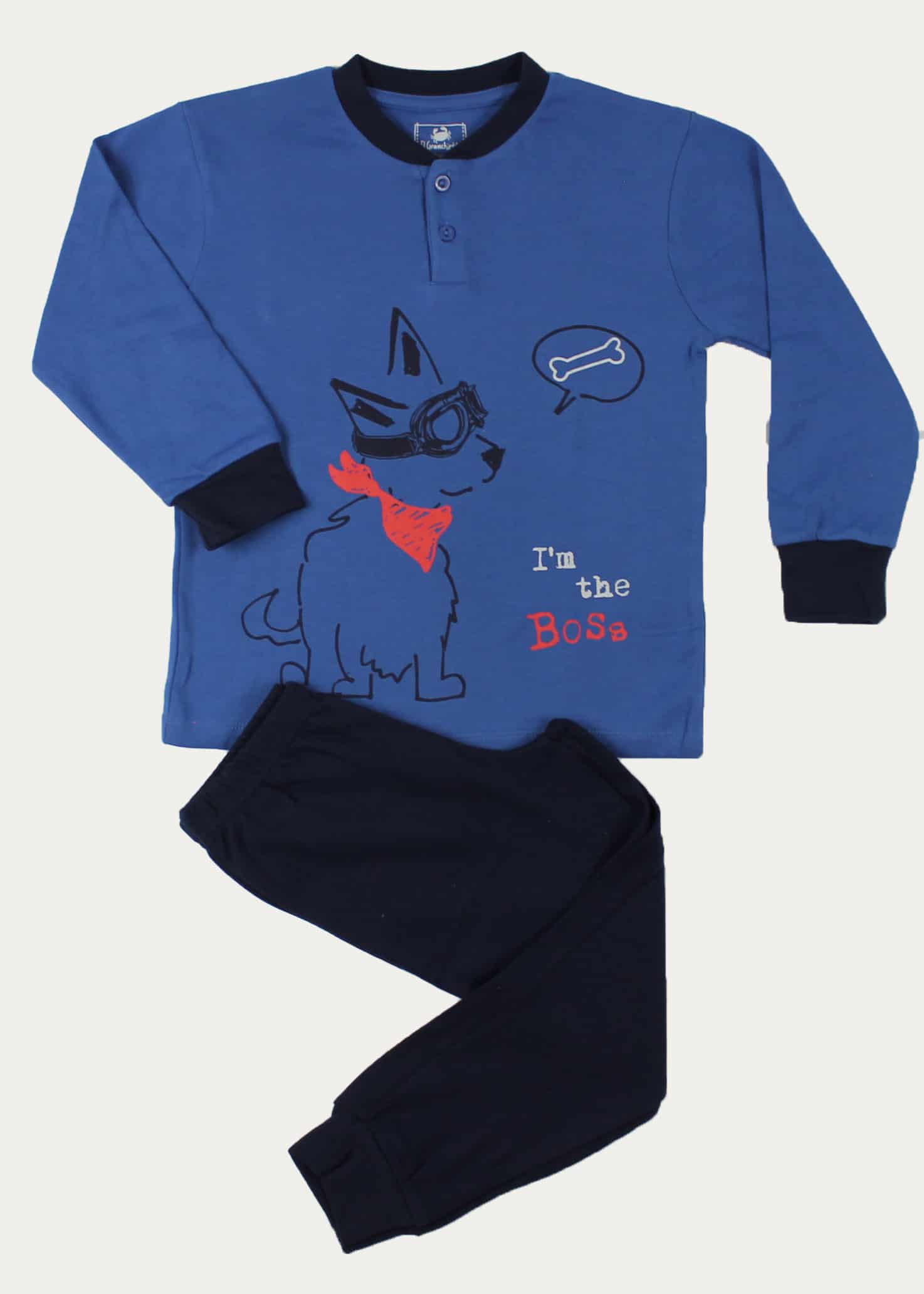 pigiama bluette con cagnolino