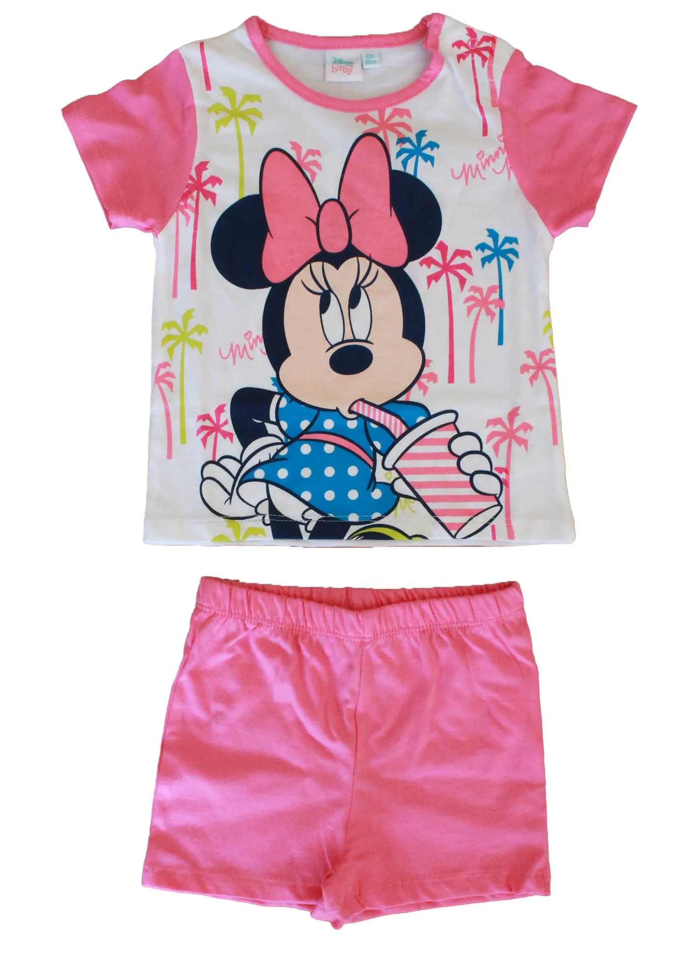 pigiama disney rosa con minnie da neonata