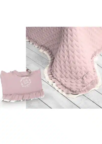 trapuntino rosa rochelle con borsetta