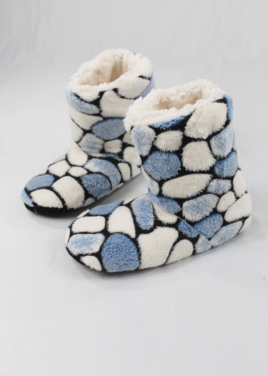 scaldotto a macchie azzurre pelose da donna