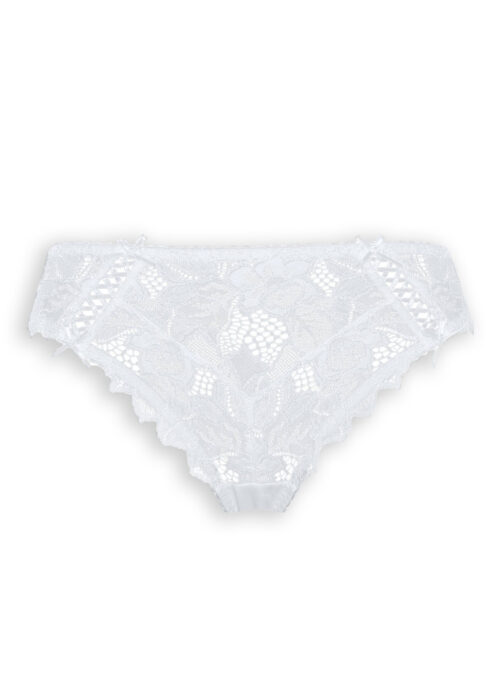 slip di colore bianco in pizzo