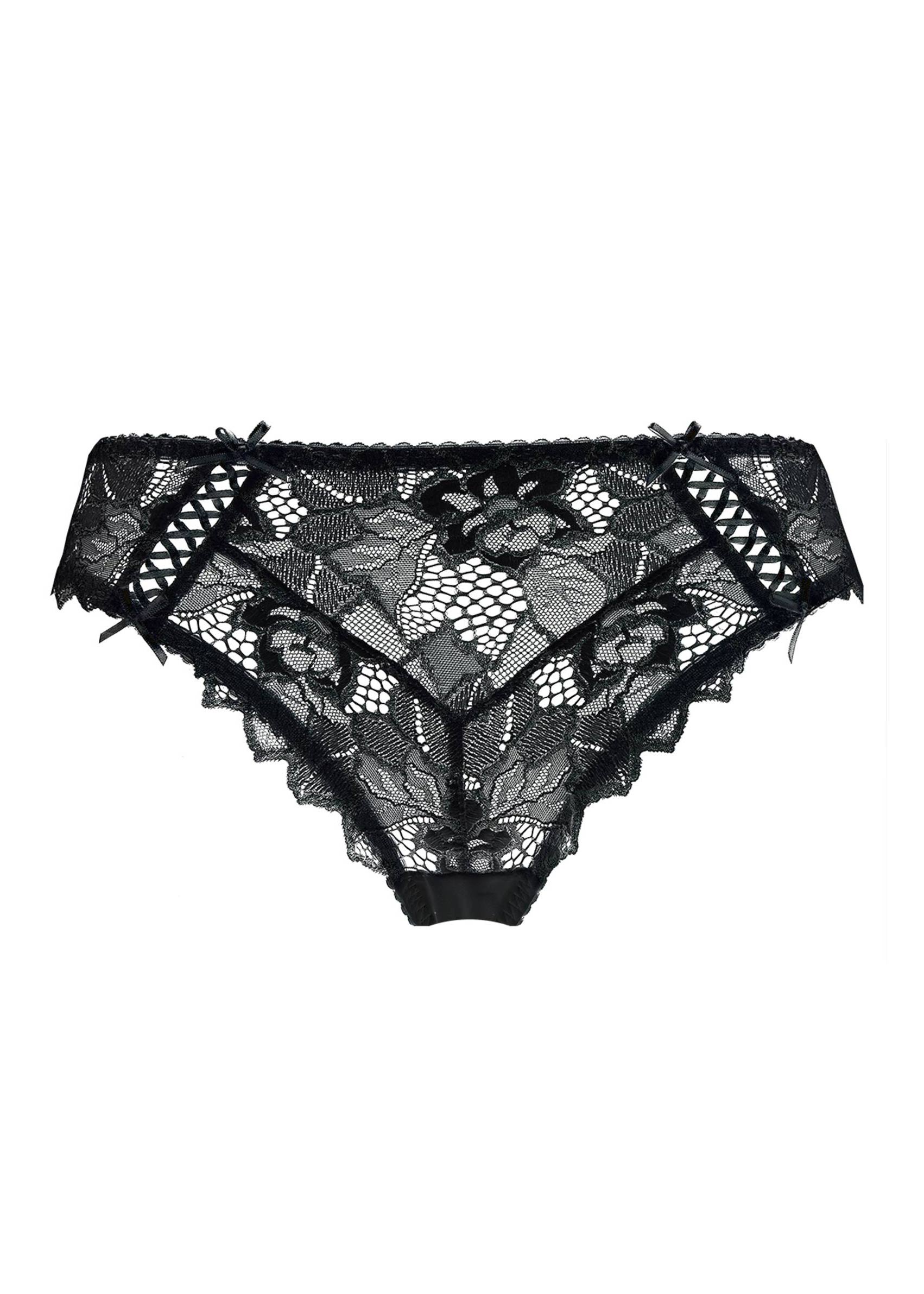 slip in pizzo di colore nero