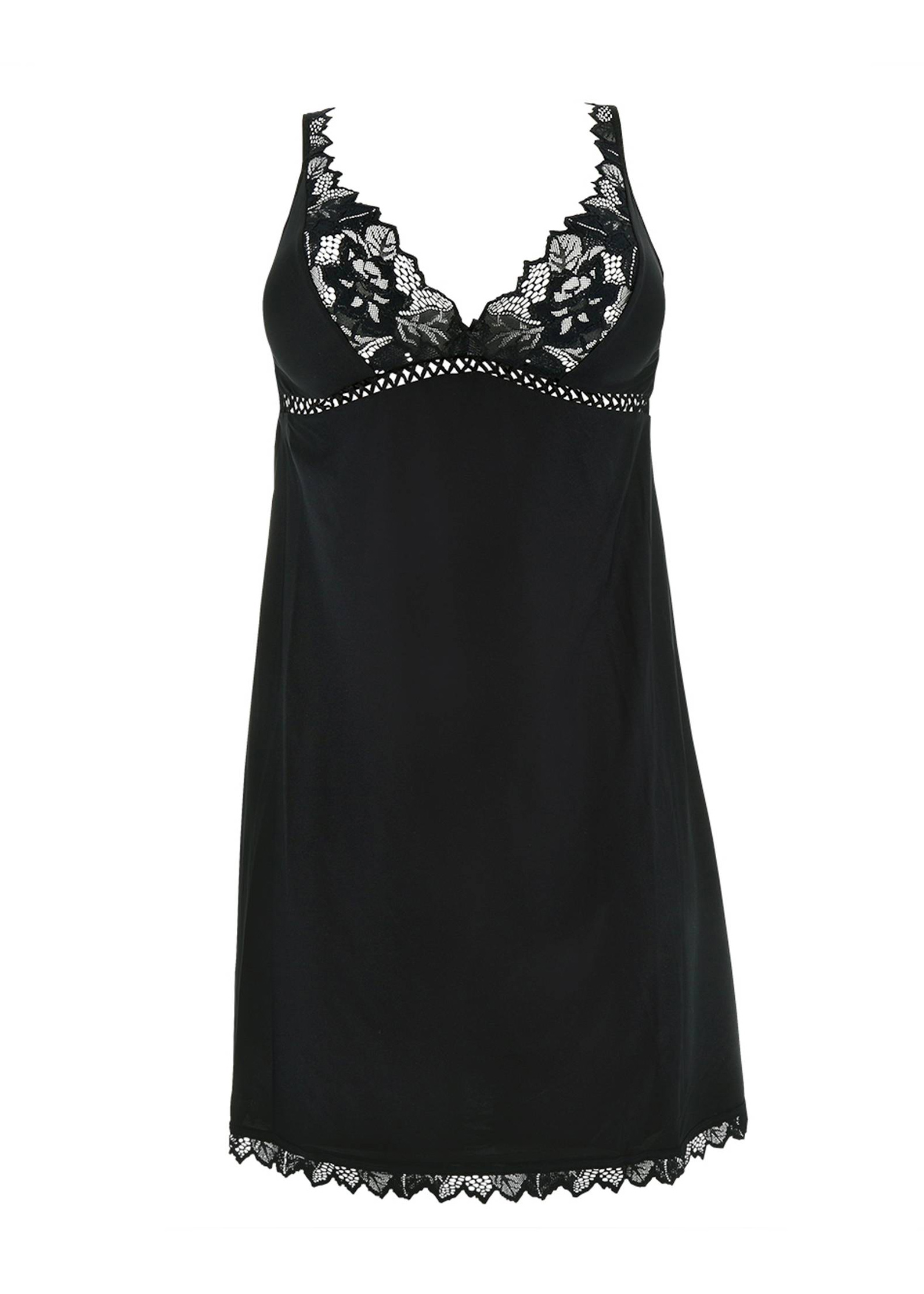 sottoveste nera con pizzo da donna