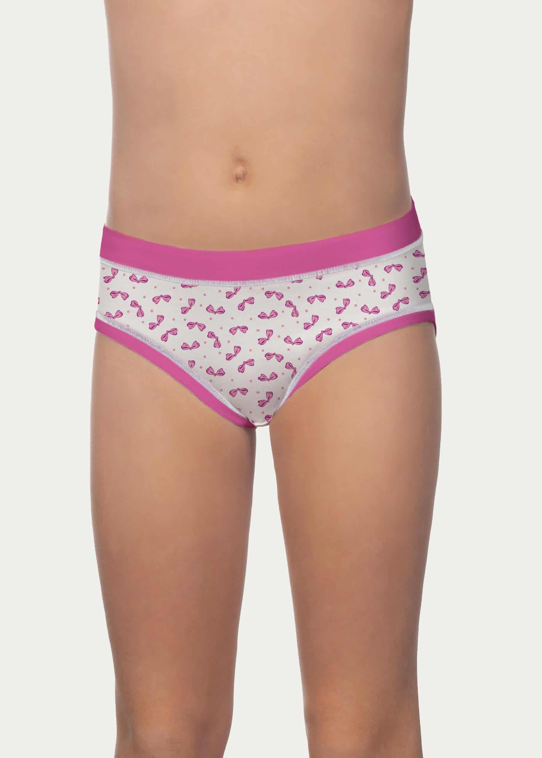 slip con fiocchetti rosa da bambina