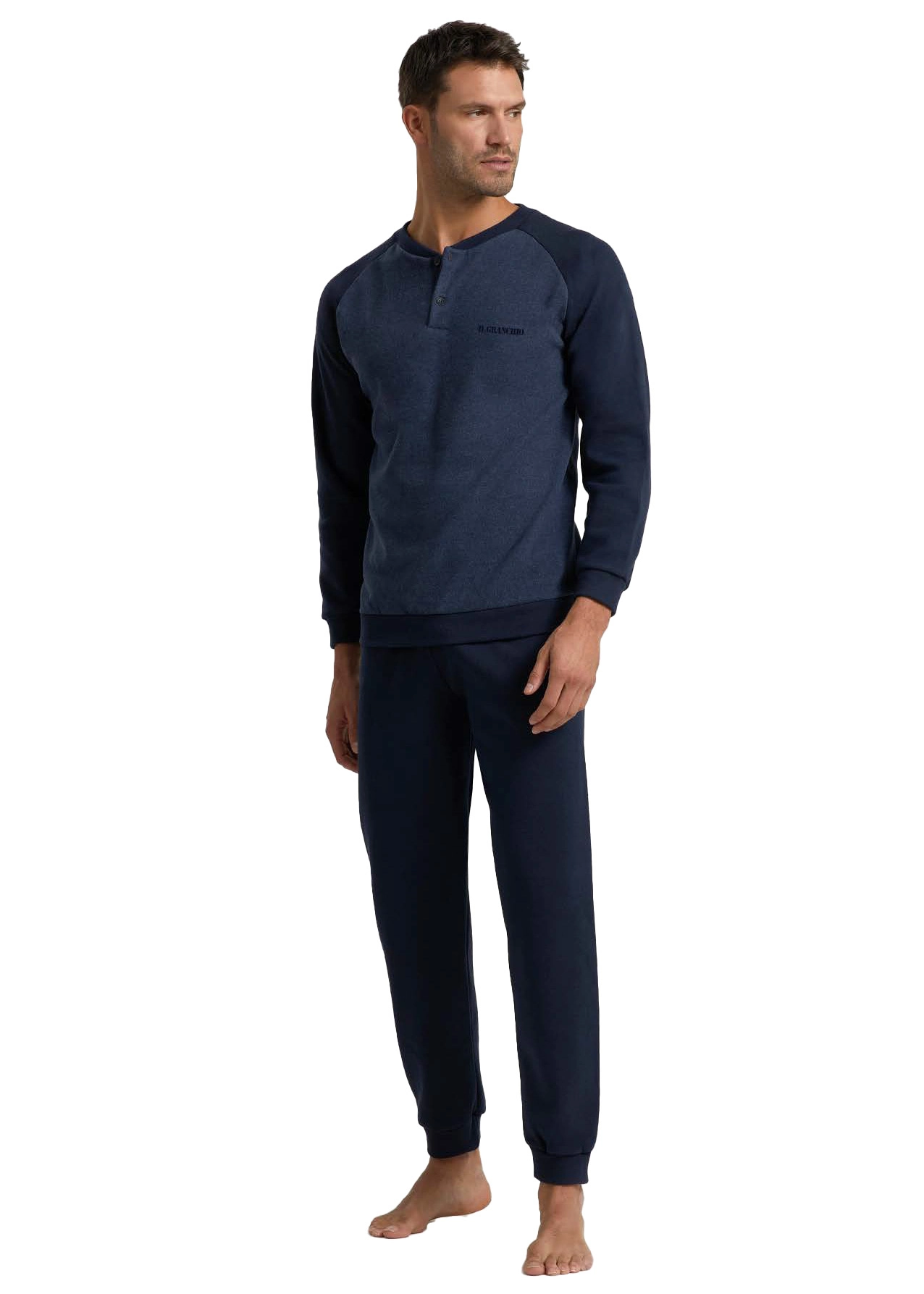 pigiama blu a maniche lunghe il granchio