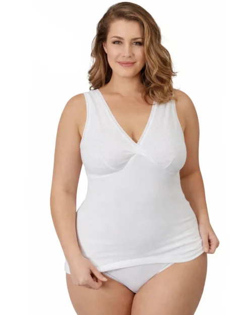 canotta bianca donna maxi calibrata 100% cotone