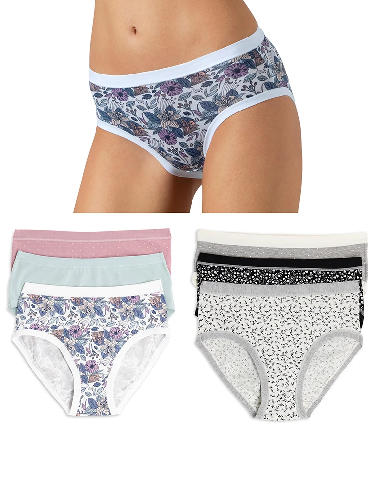 confezione di tre slip da donna in cotone