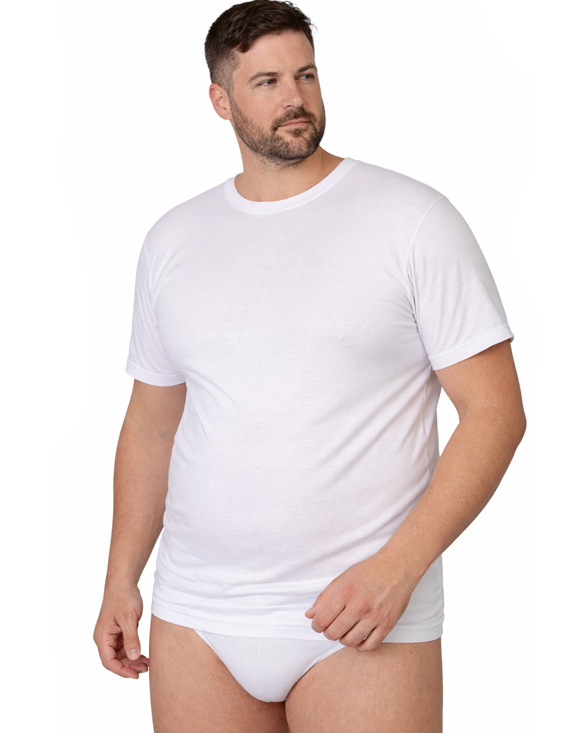 maglia mezza manica uomo calibrata, taglie forti