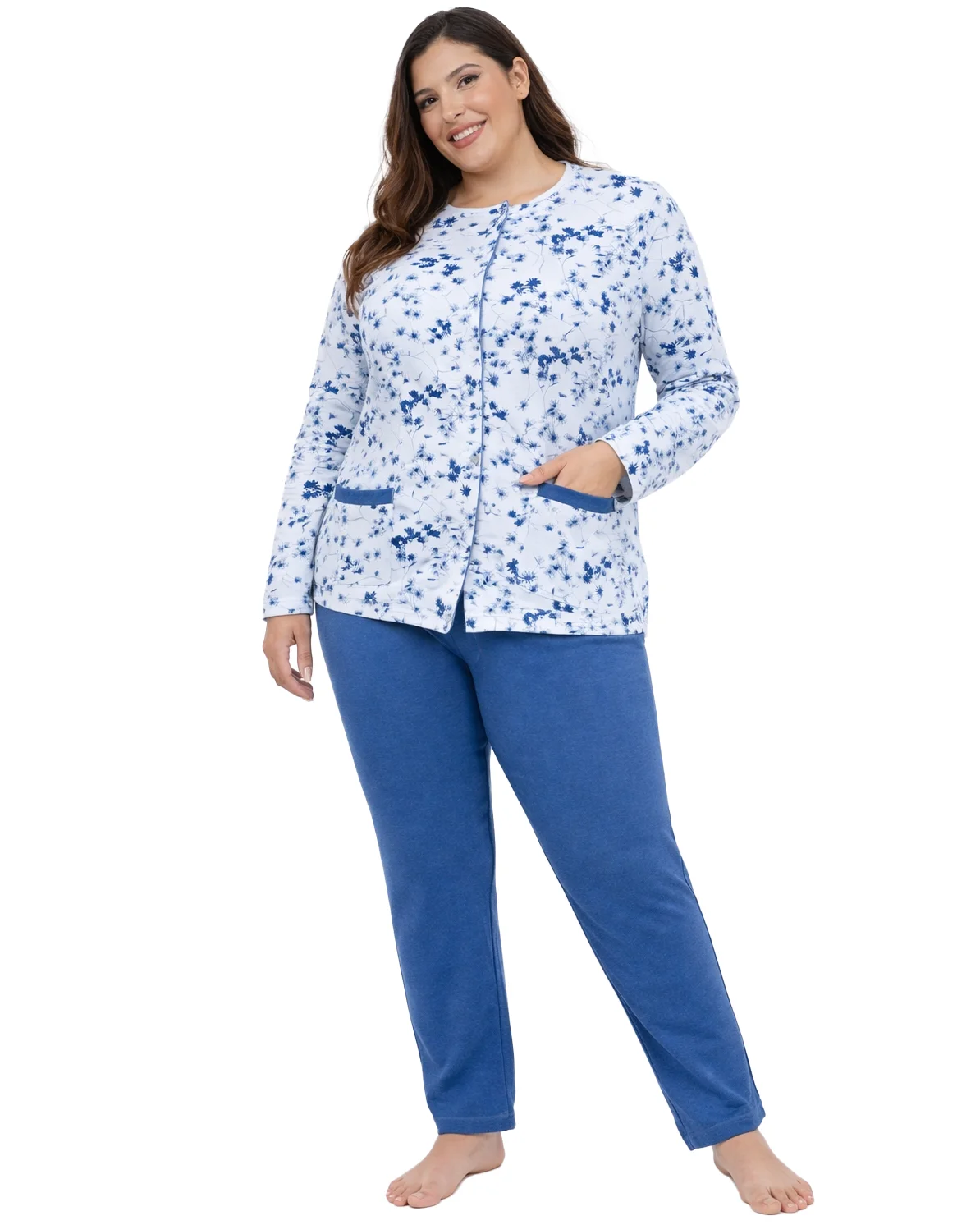 pigiama grigio donna il granchio intimo curvy