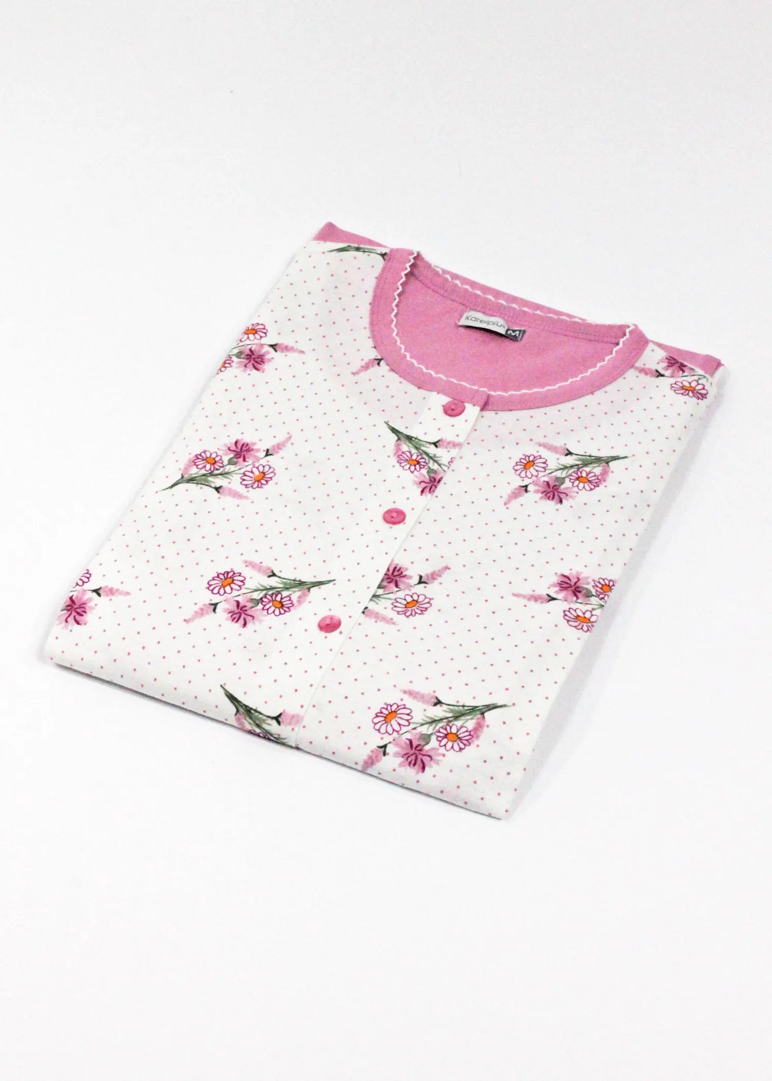 pigiama rosa femminile con fiorellini
