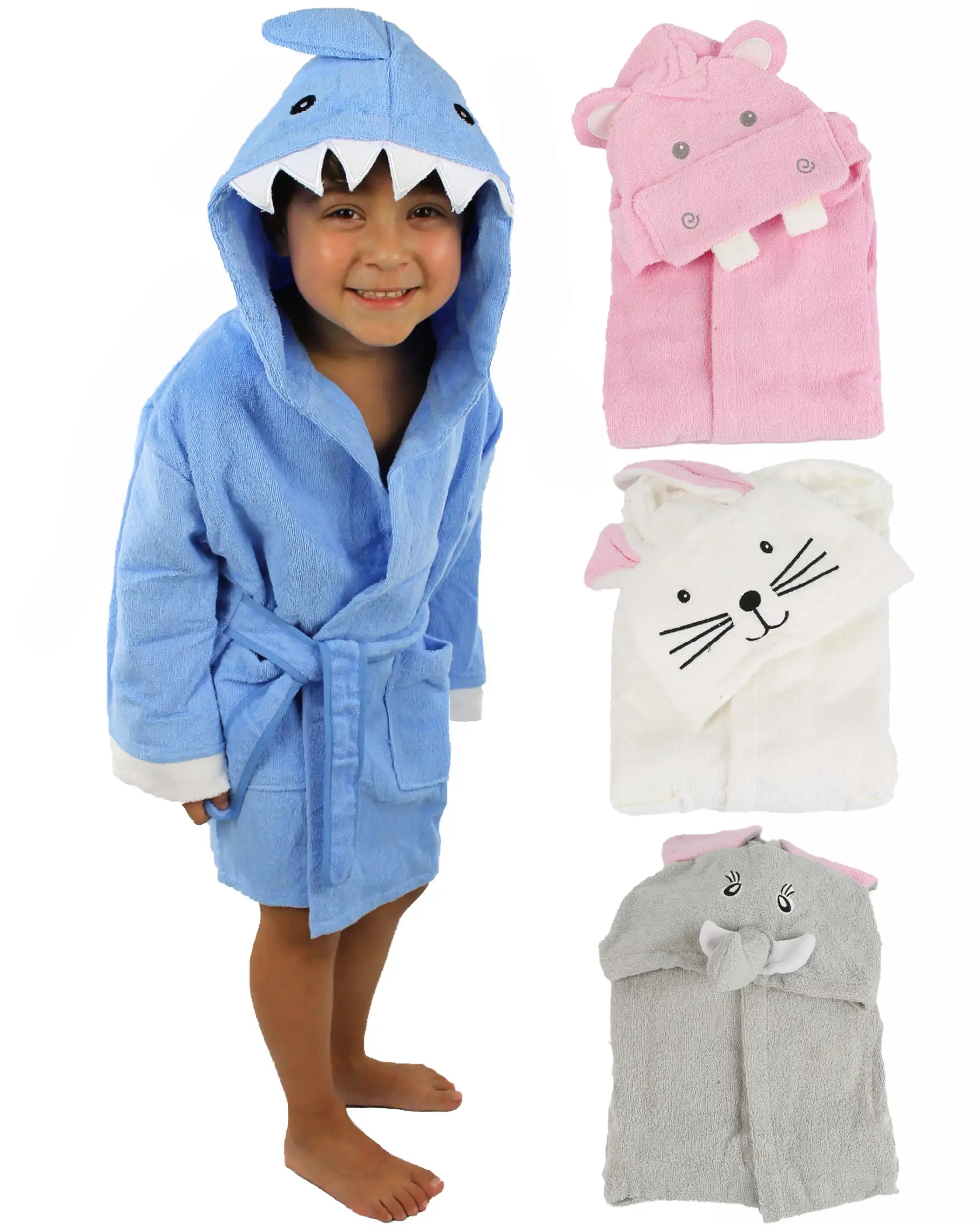 accappatoio per bambini con animali