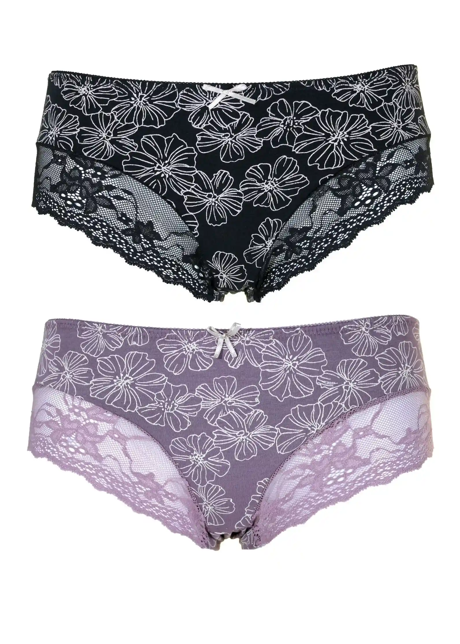 confezione di due slip jadea da donna con merletto