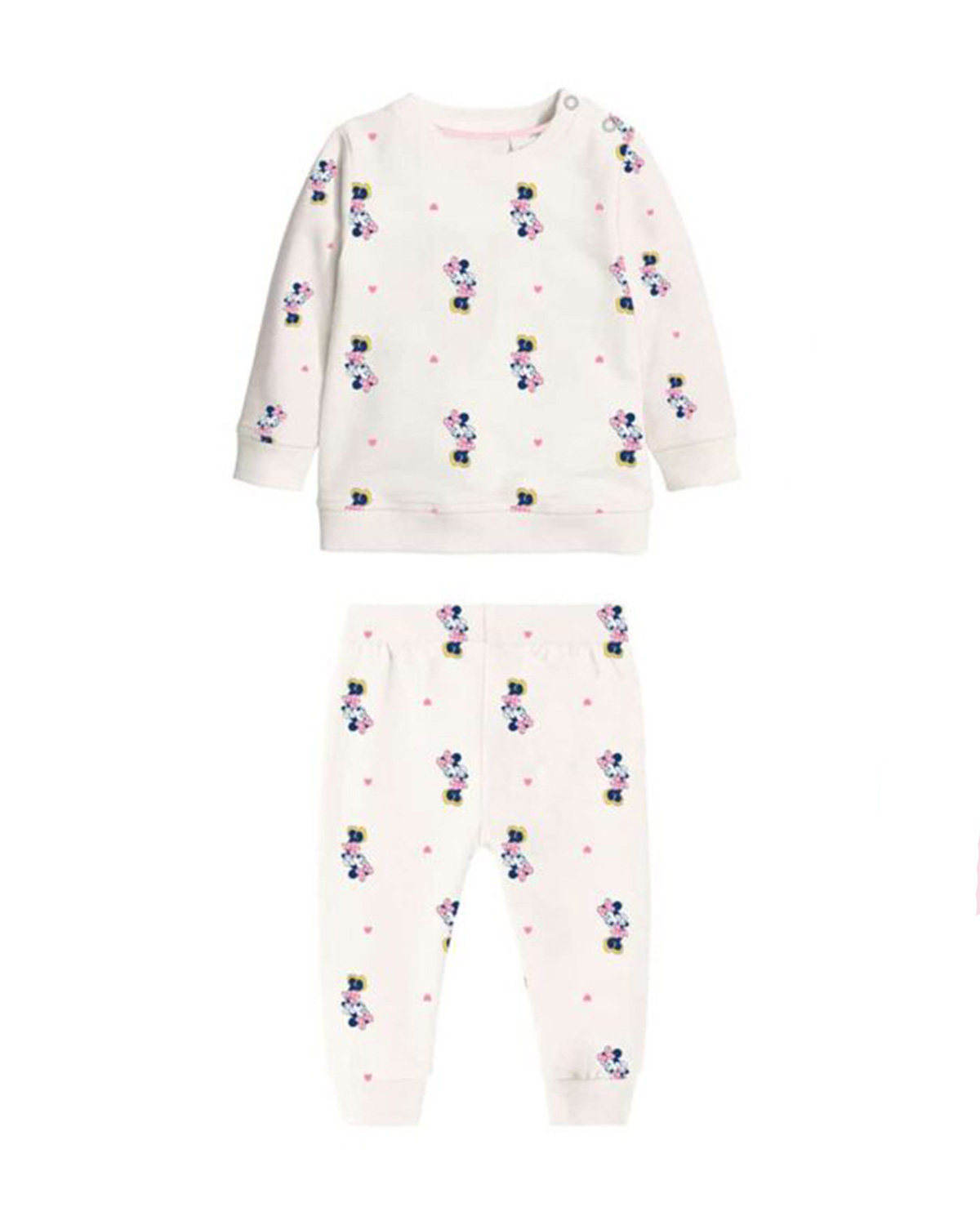 pigiama color panna di minnie della disney per neonata