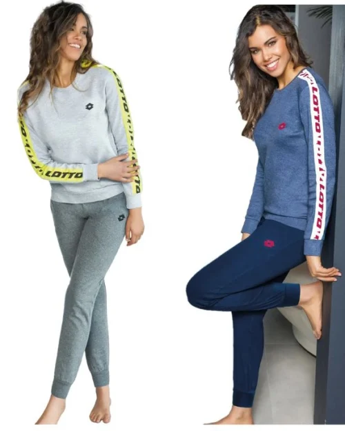 pigiama lotto sportivo da donna di vari colori