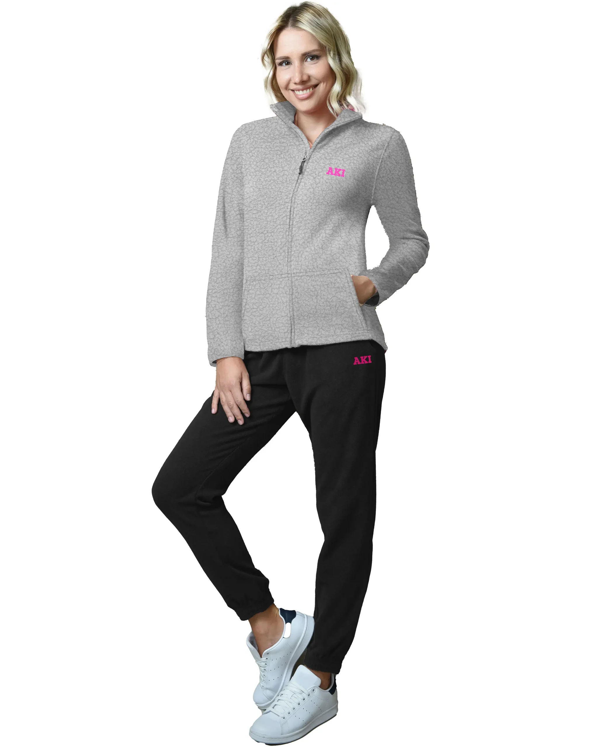 tuta femminile aki colore grigio in pile