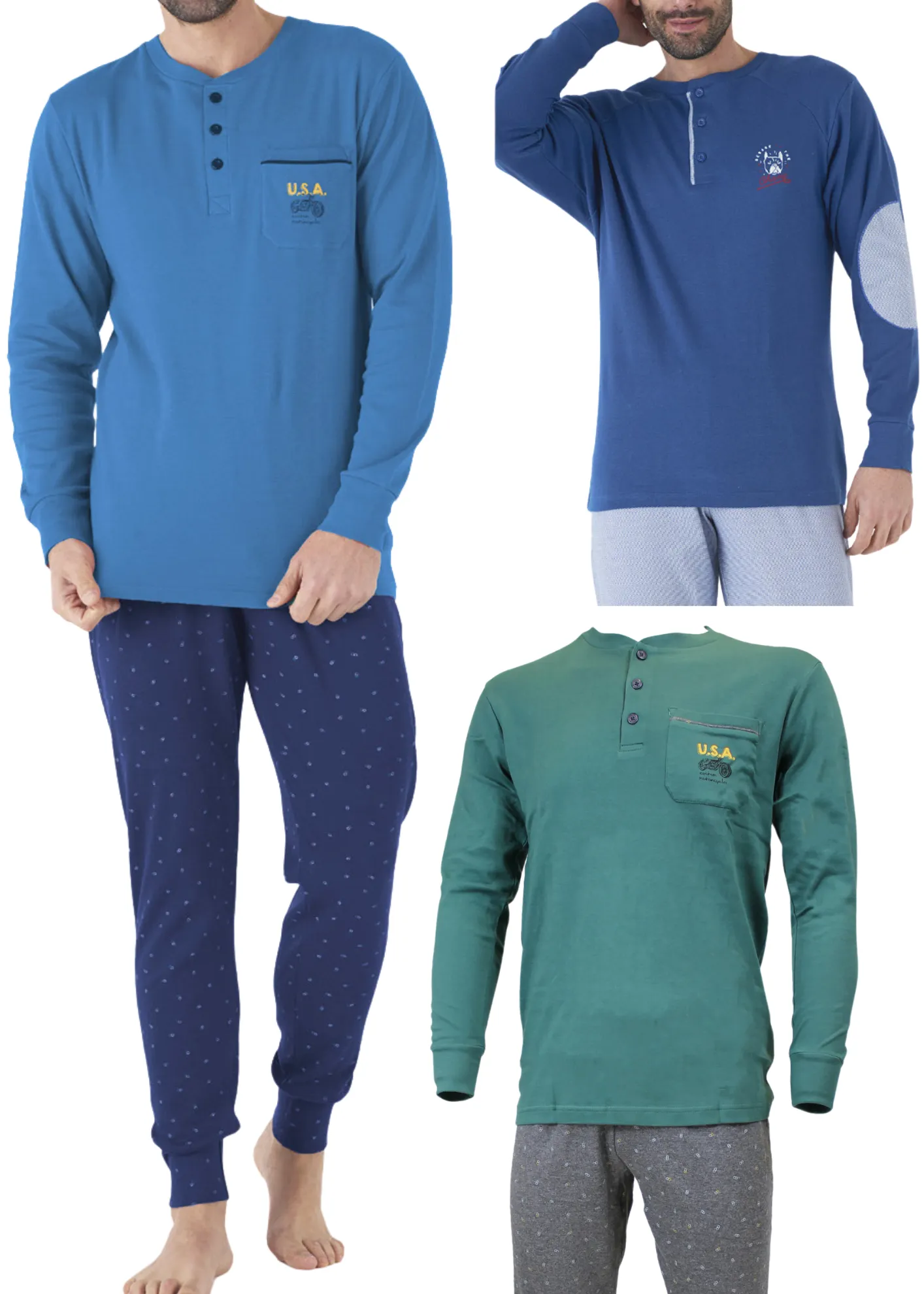 pigiama in cotone vari colori per uomo