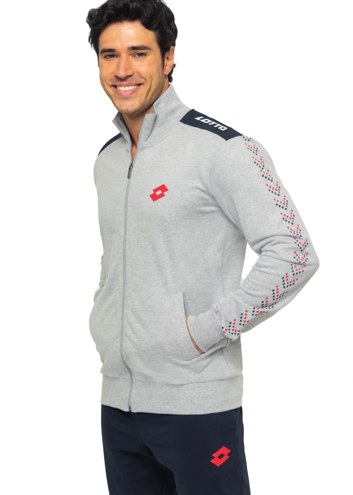 tuta con zip da uomo con logo lotto tessuti intimo maschile