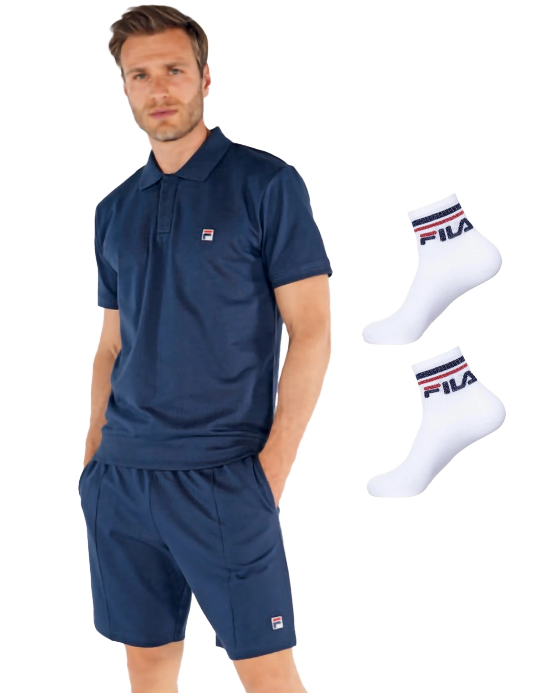 completo fila da uomo con polo e calze