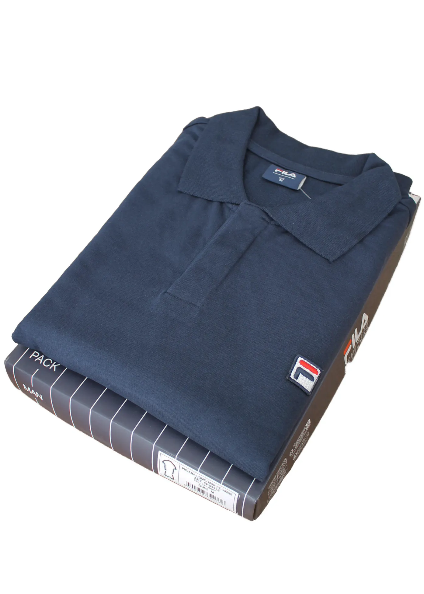 completo uomo di colore blu con logo fila