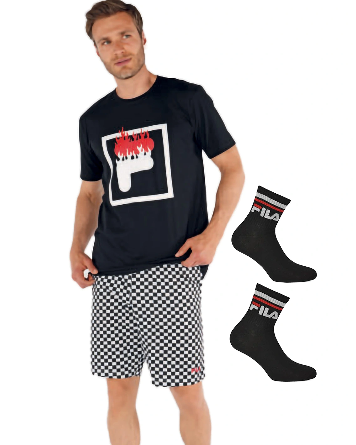 kit calze e t-shirt fila da uomo
