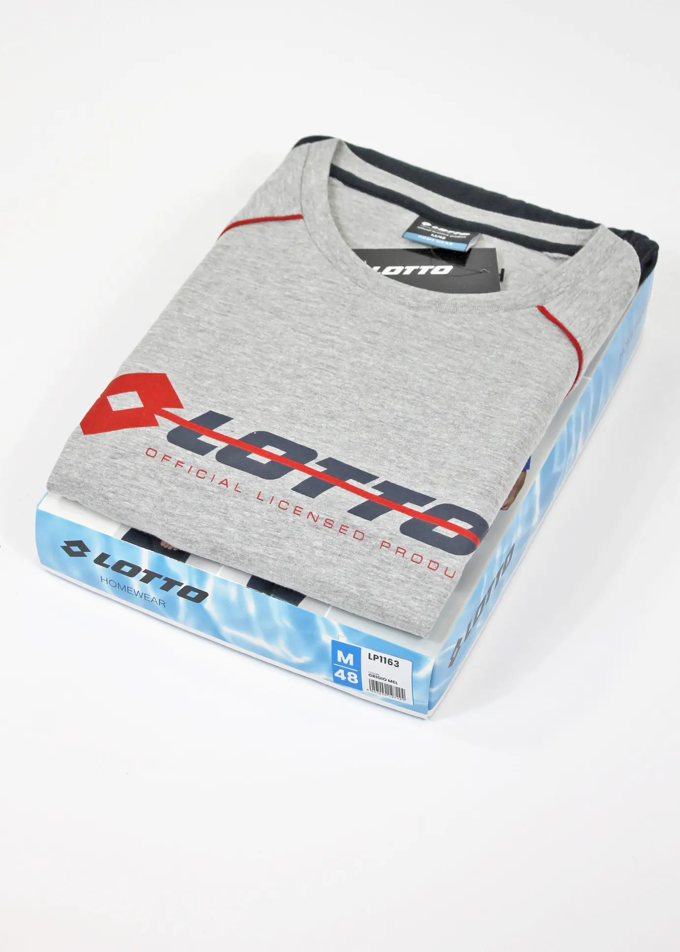completo sportivo da uomo in cotone con logo lotto