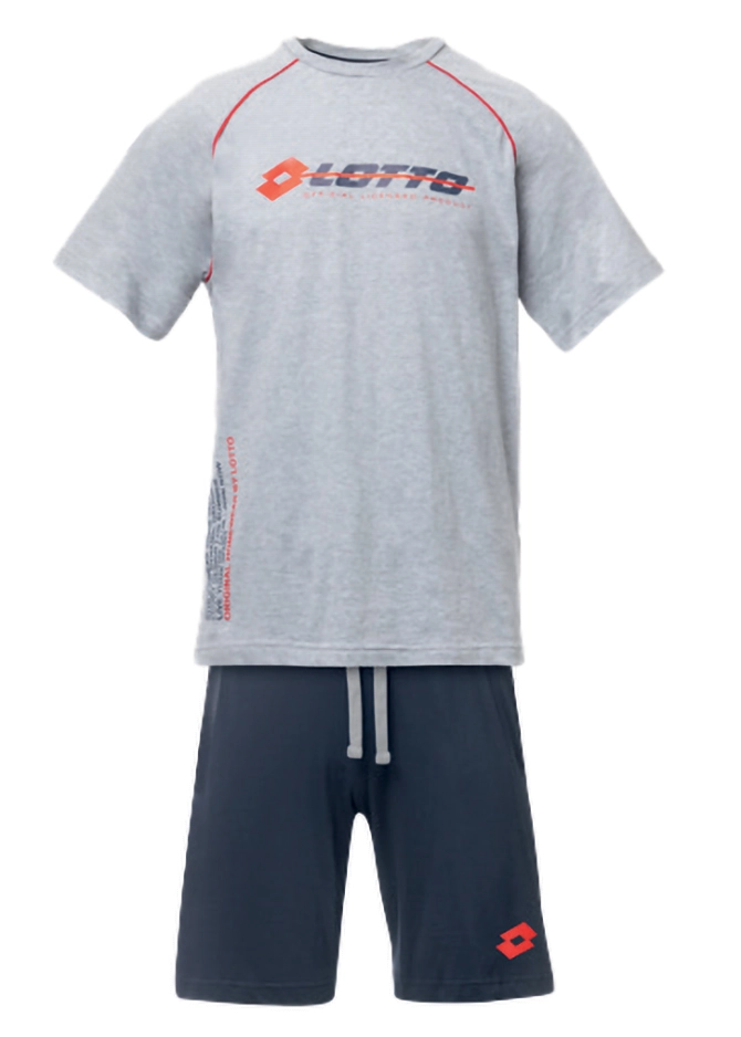 completo sportivo di colore grigio con logo lotto