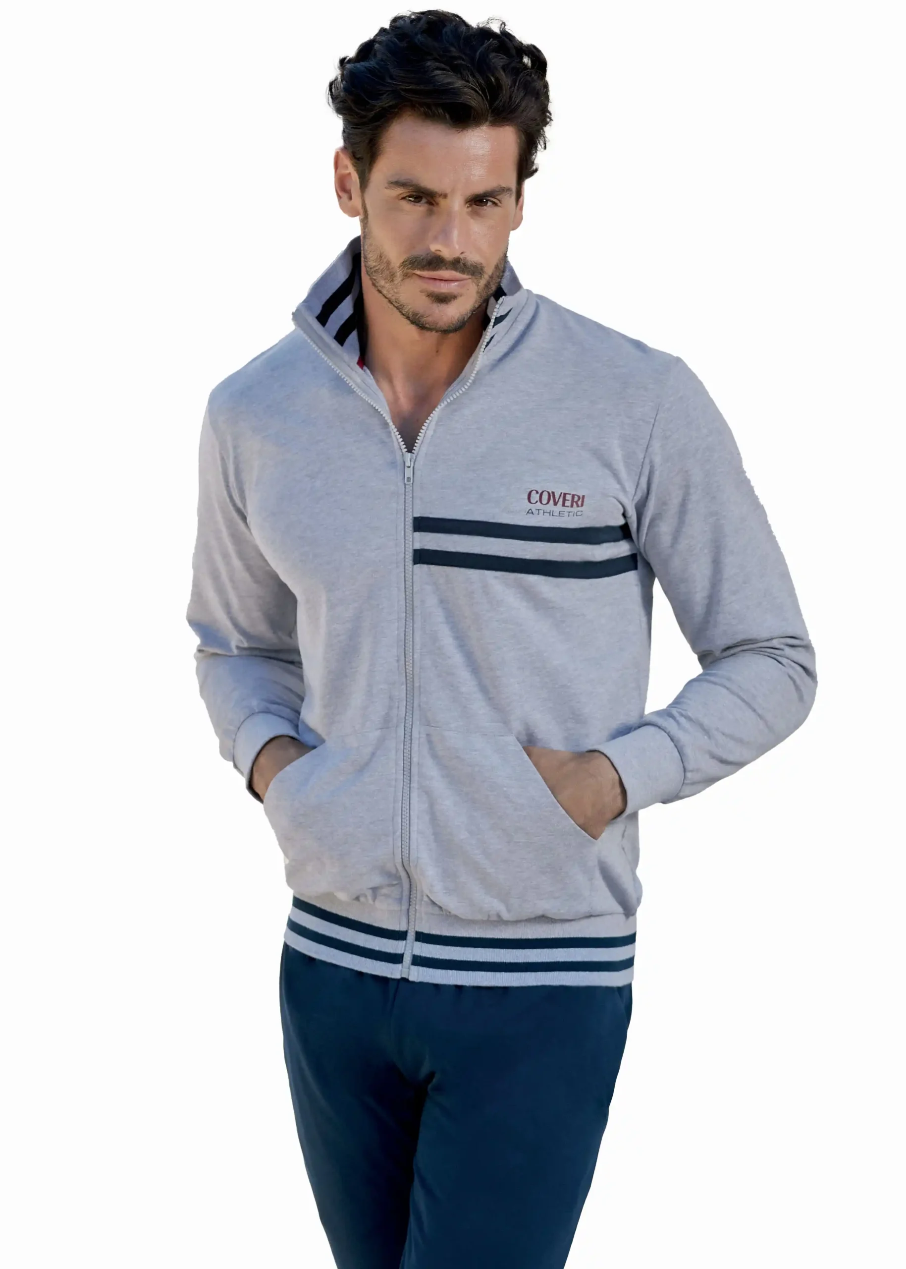 tuta maschile enrico coveri di colore grigio