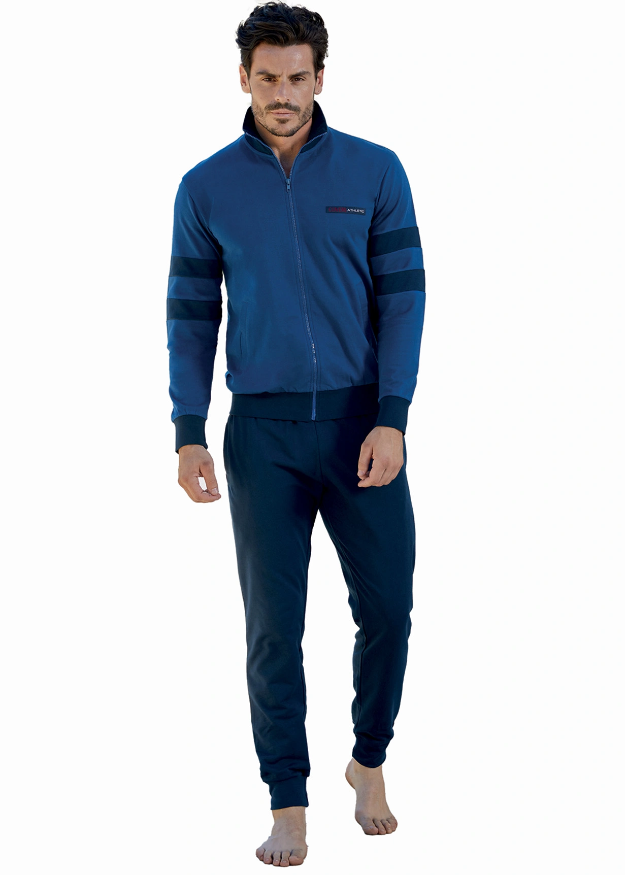 tuta di colore blu di enrico coveri da uomo