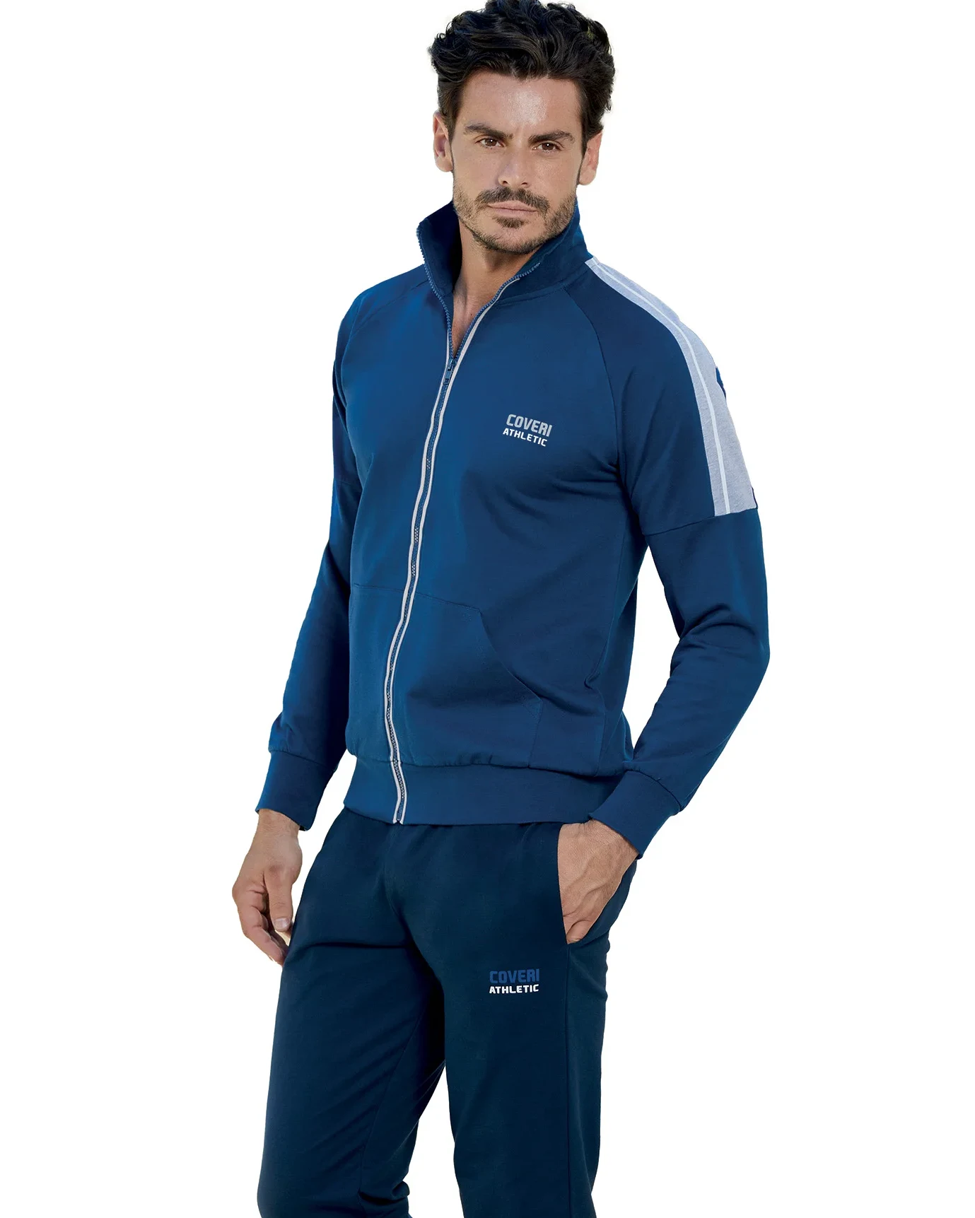 tuta sportiva colore blu enrico coveri