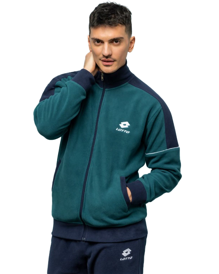 tuta invernale colore verde con zip per uomo