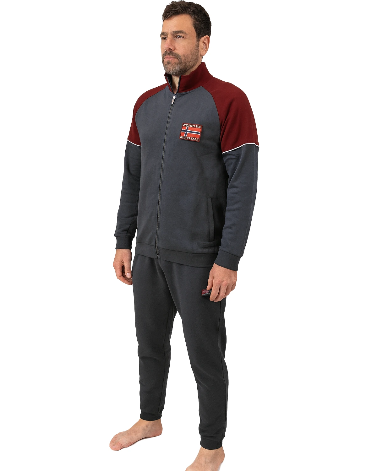 tuta da uomo con zip