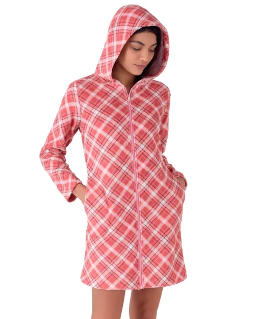 vestaglia con cappuccio colore coral